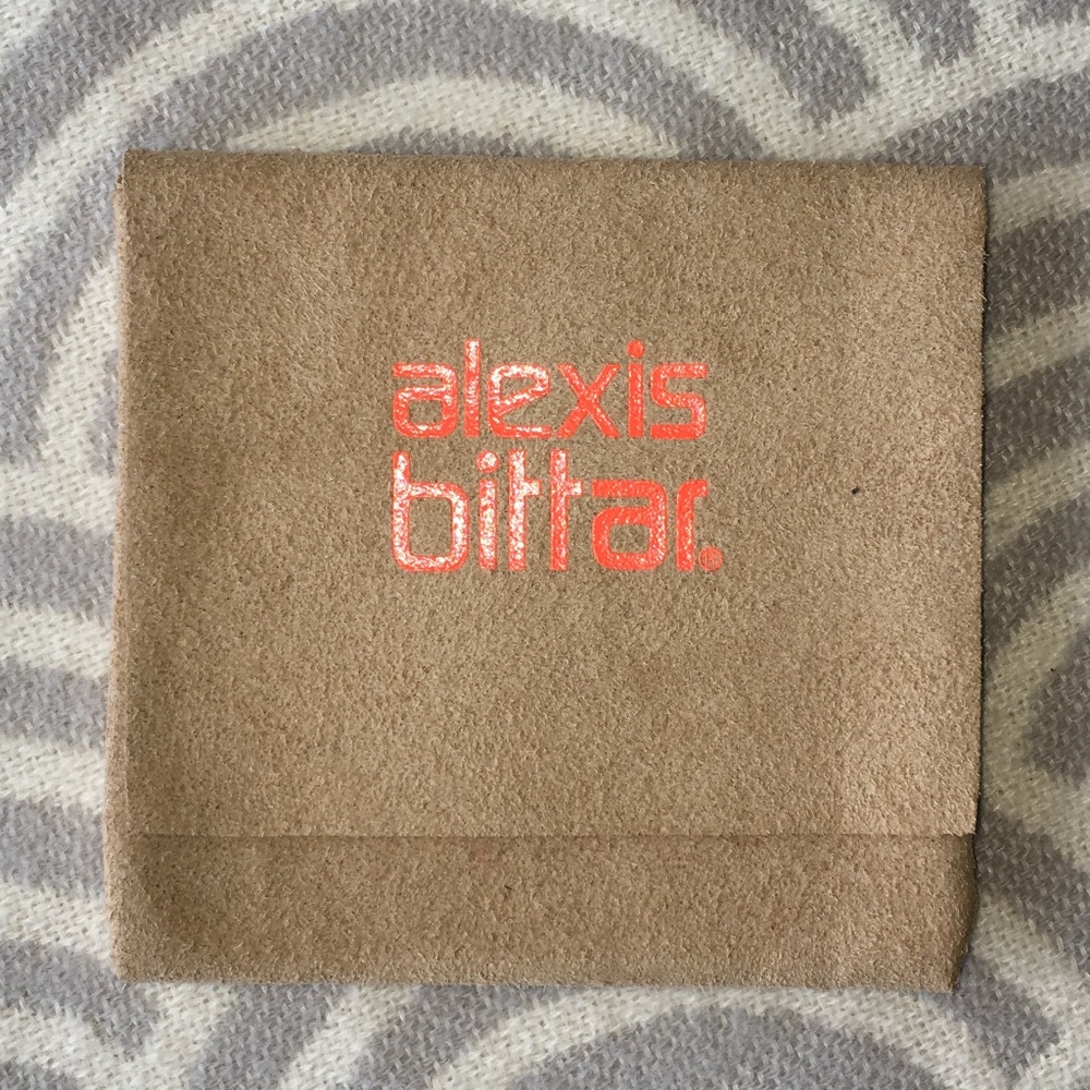 Alexis Bittar suede jewelry pouch